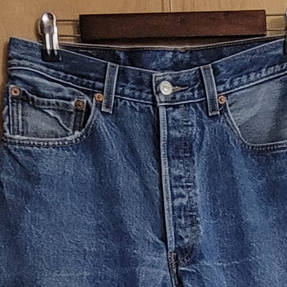 Levis 501 Button Fly Jeans W33 L36 (31x41x31x11) - Picture 6 of 7